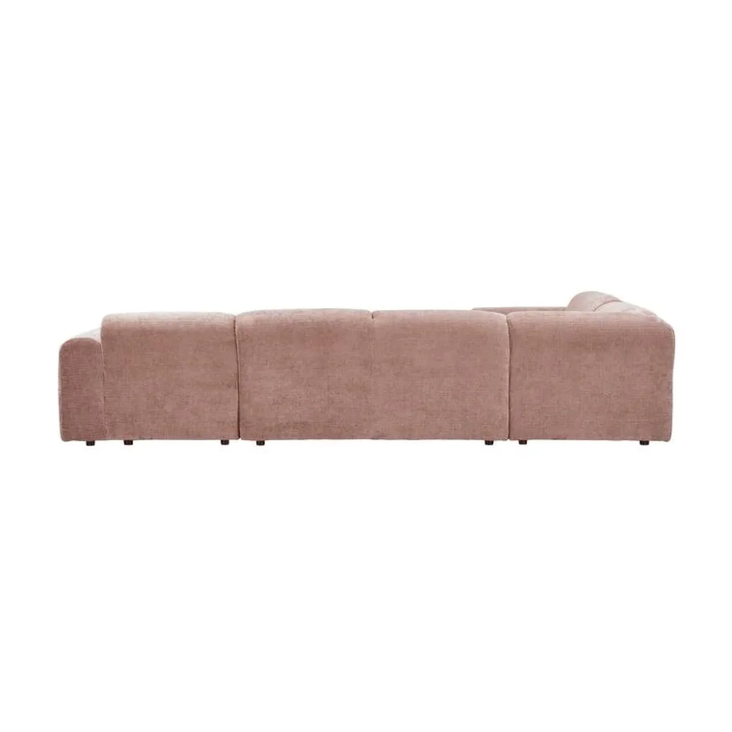 Cloud Hoekbank links geweven chenille taupe/roze