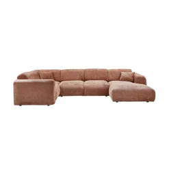 Cloud Hoekbank links geweven chenille terracotta
