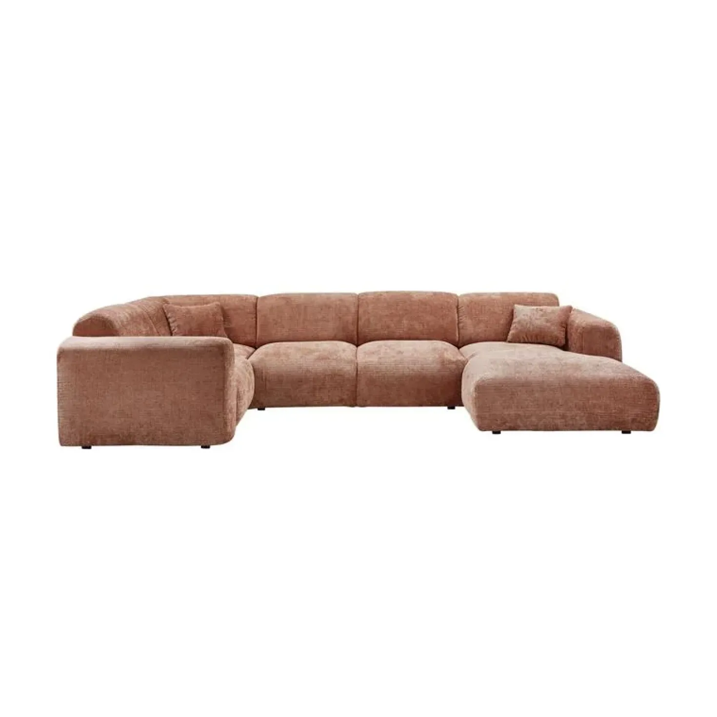 Cloud Hoekbank links geweven chenille terracotta