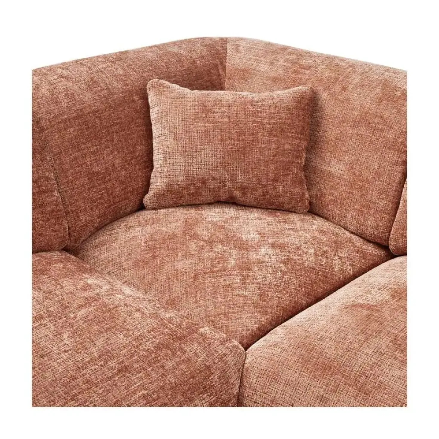 Cloud Hoekbank links geweven chenille terracotta