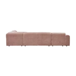 Cloud Hoekbank rechts geweven chenille taupe/roze