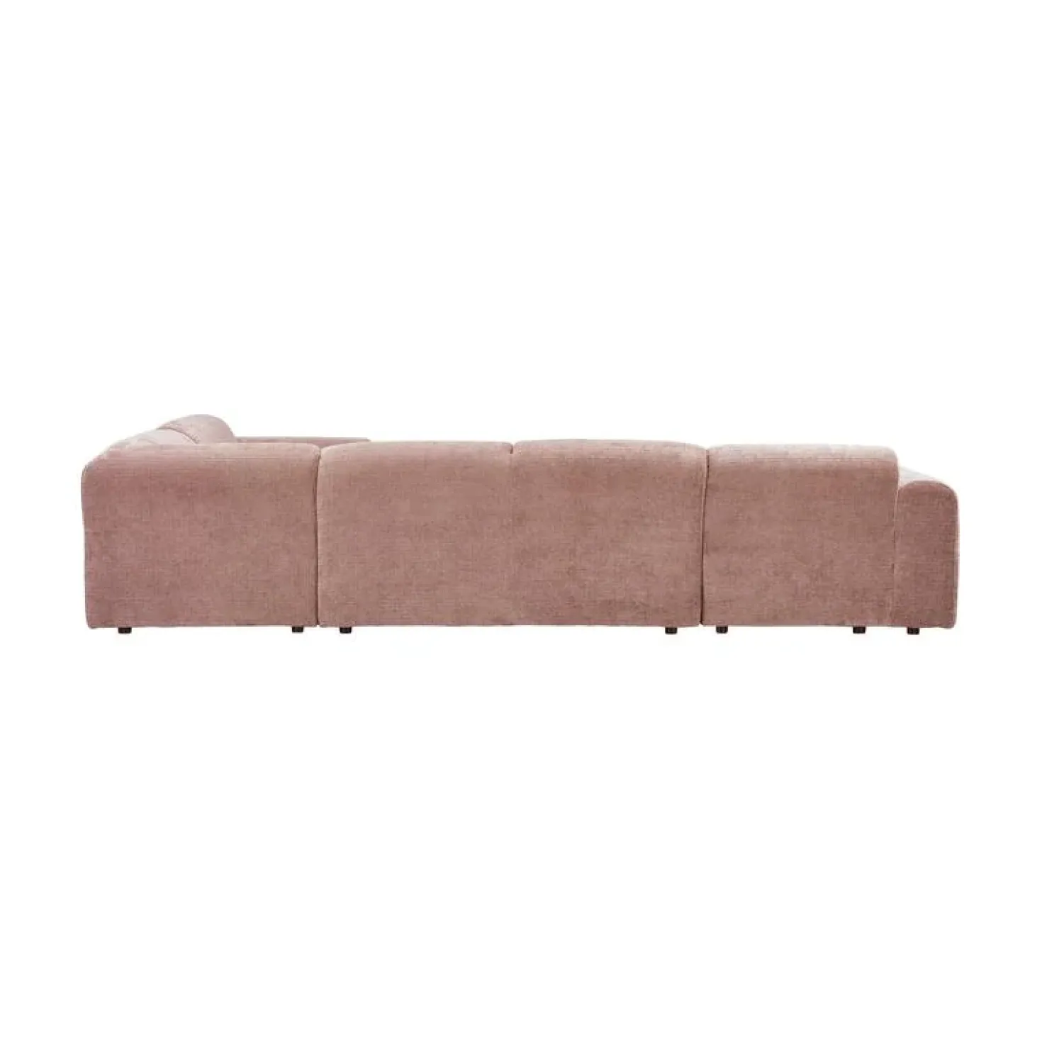 Cloud Hoekbank rechts geweven chenille taupe/roze