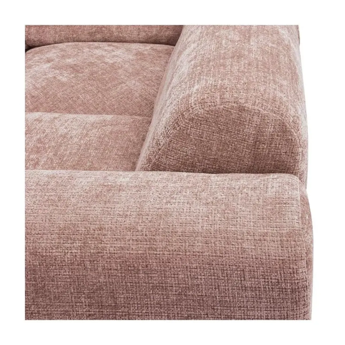 Cloud Hoekbank rechts geweven chenille taupe/roze