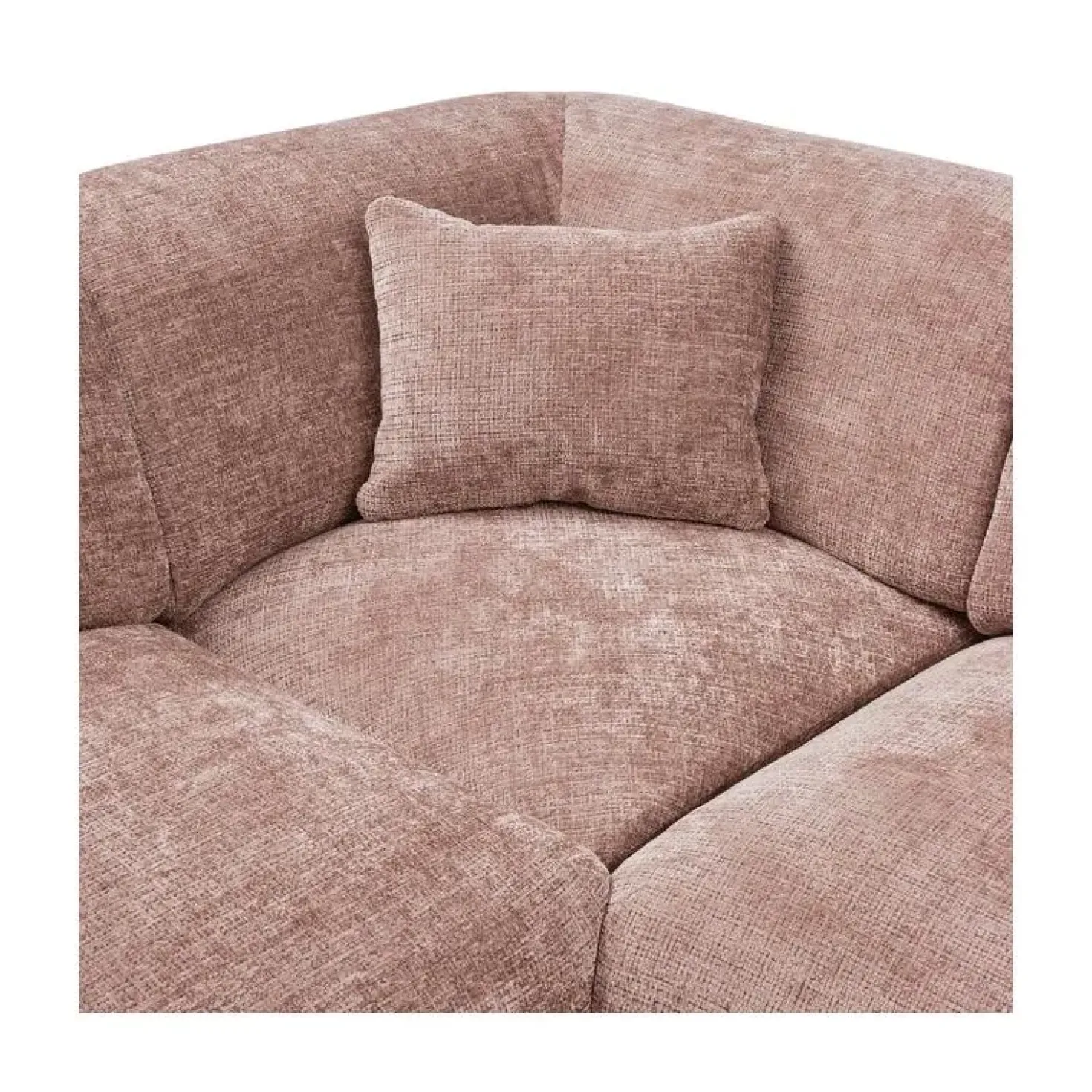 Cloud Hoekbank rechts geweven chenille taupe/roze