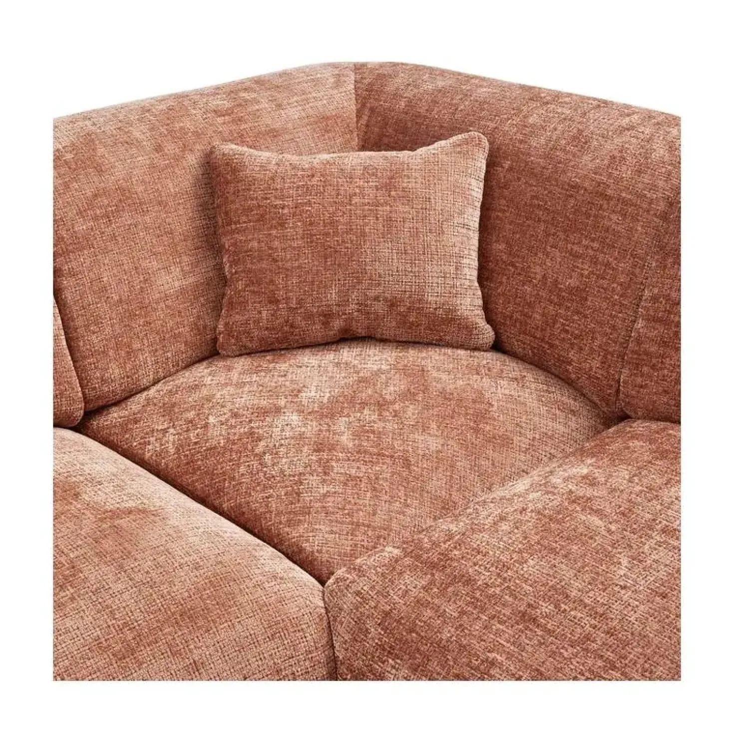 Cloud Hoekbank rechts geweven chenille terracotta
