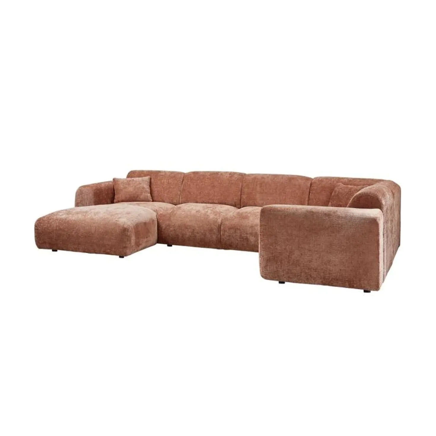 Cloud Hoekbank rechts geweven chenille terracotta