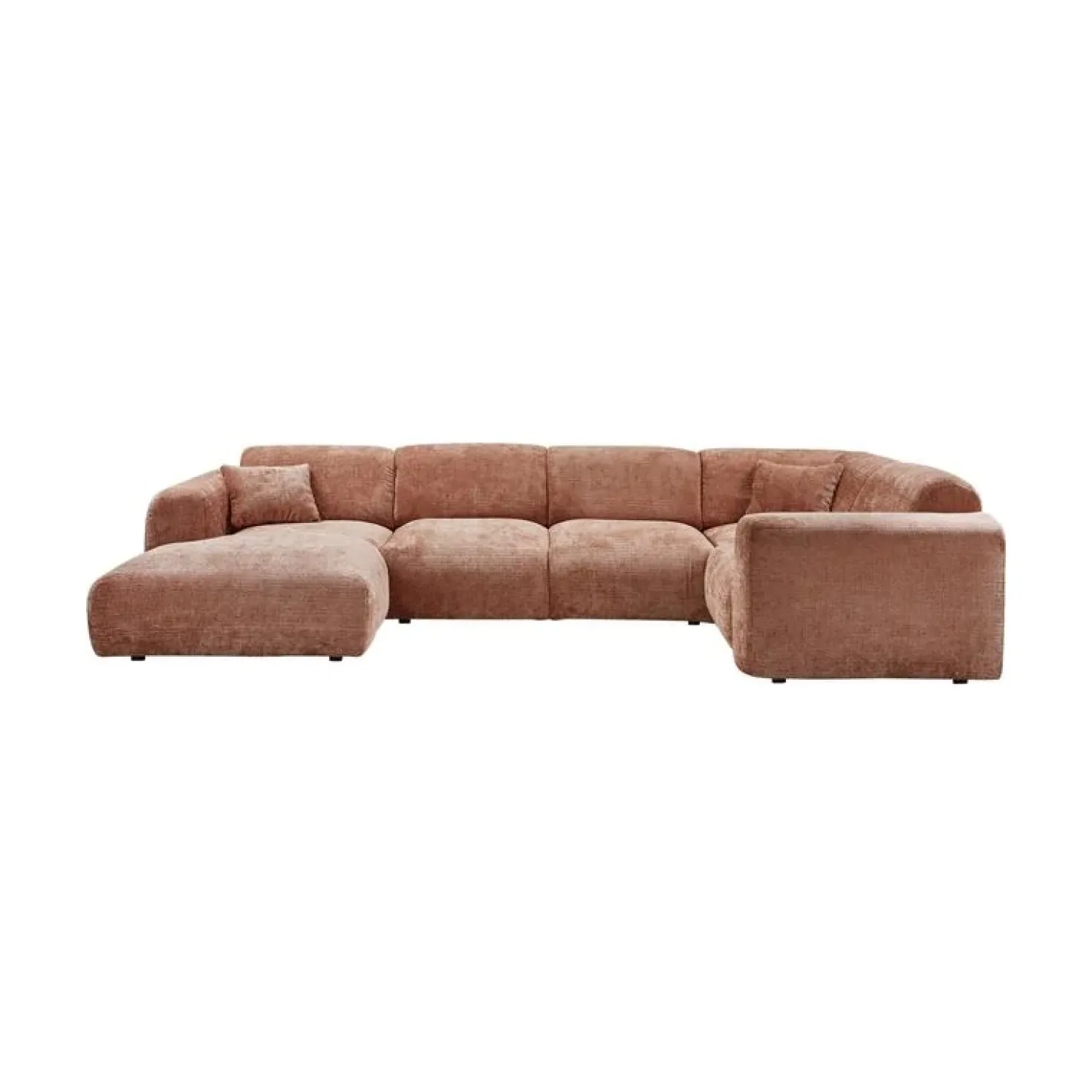 Cloud Hoekbank rechts geweven chenille terracotta