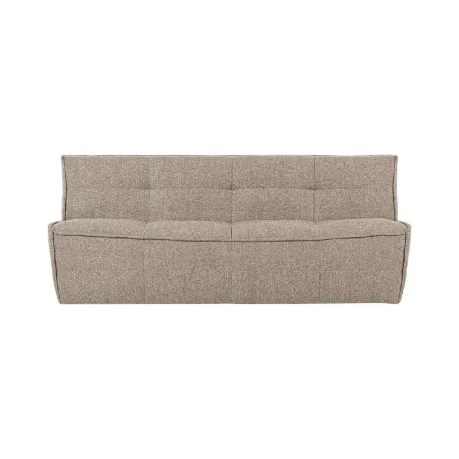 Cluster Bank 3-zits Bouclé Khaki bruin