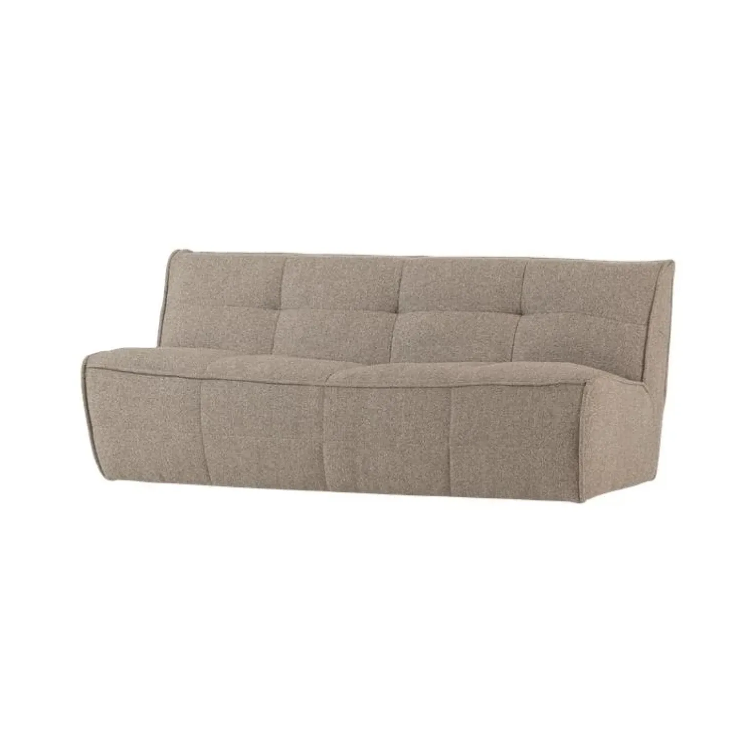 Cluster Bank 3-zits Bouclé Khaki bruin