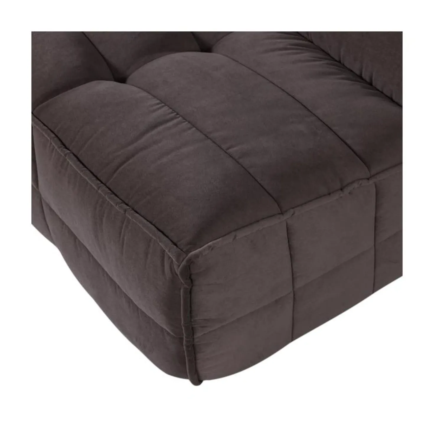 Cluster Bank 3-zits Velvet Chocolade bruin