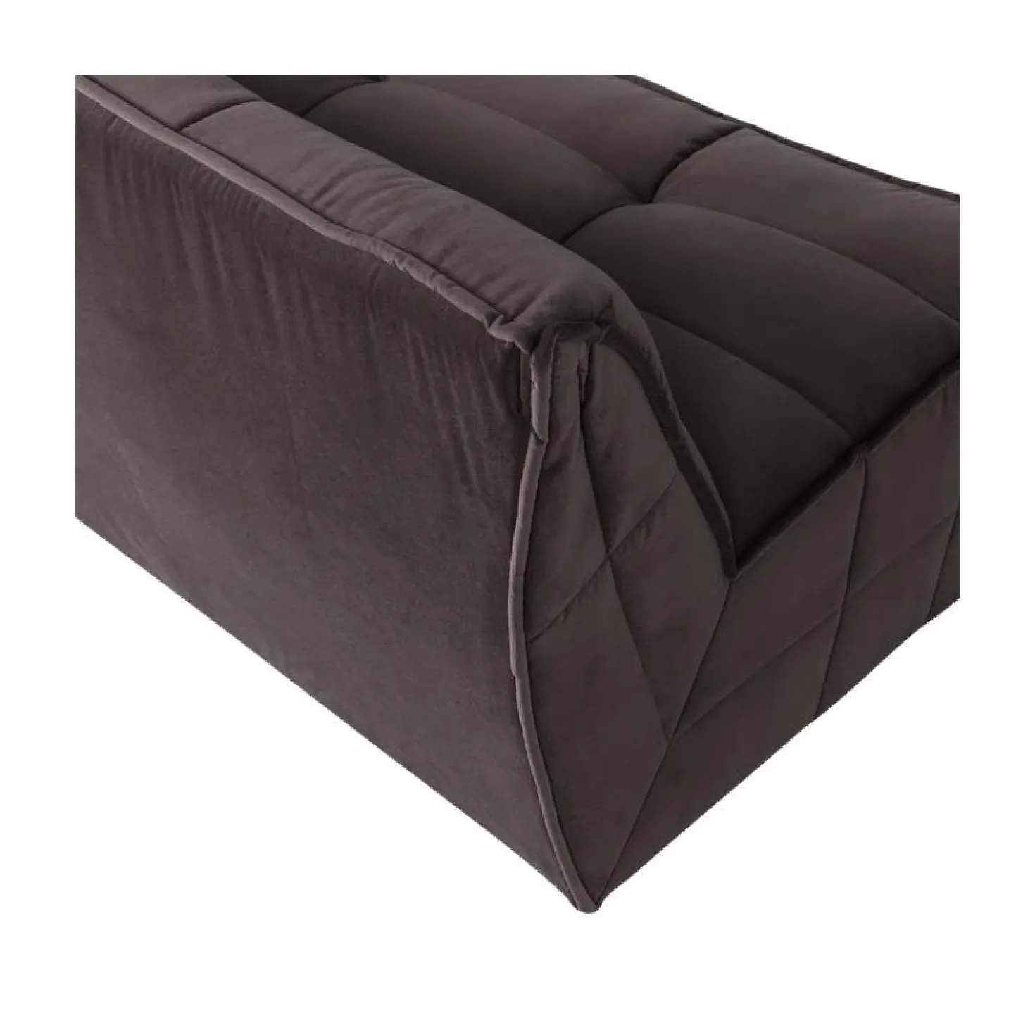 Cluster Bank 3-zits Velvet Chocolade bruin