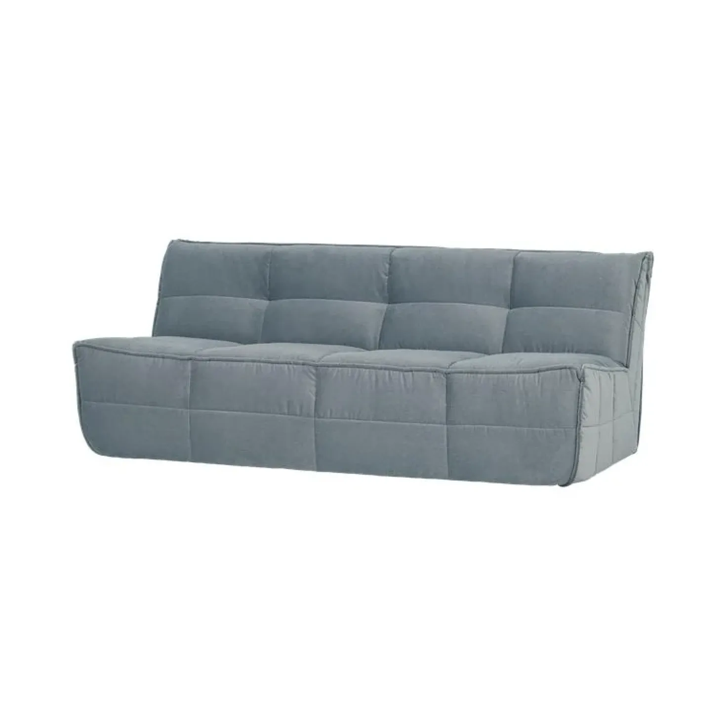 Cluster Bank 3-zits Velvet Turquoise blauw