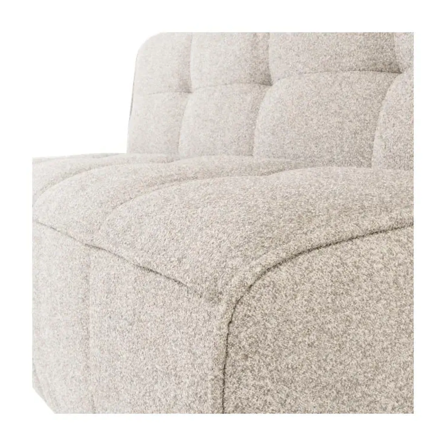 Cluster Eetkamerbank Met rugleuning Bouclé Zand beige