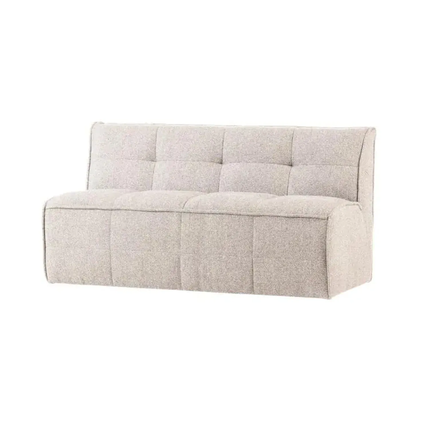 Cluster Eetkamerbank Met rugleuning Bouclé Zand beige