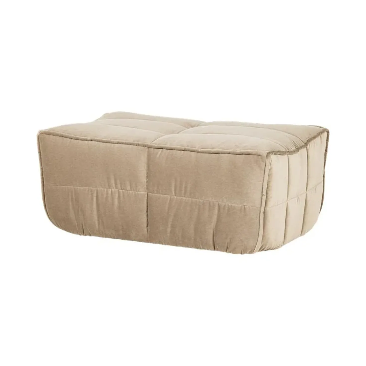 Cluster Hocker Velvet Zacht beige 104cm