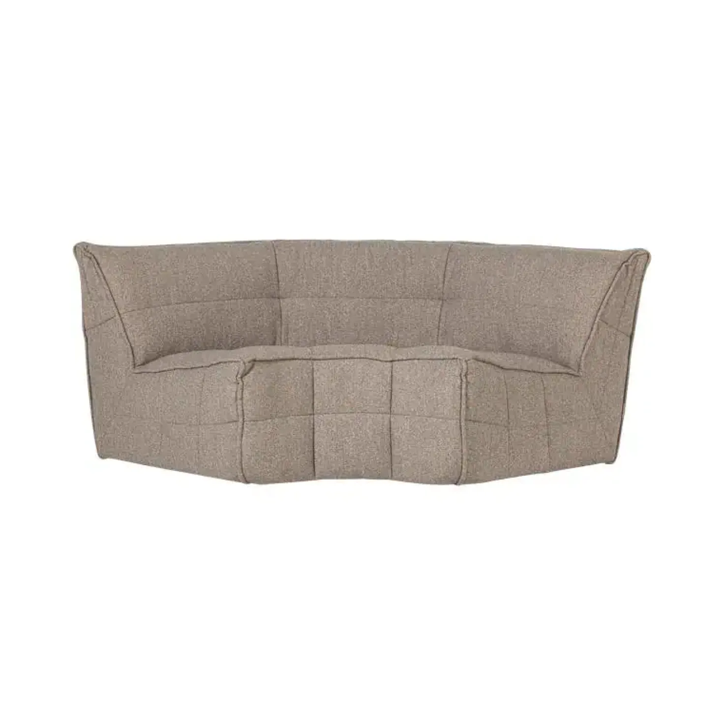 Cluster Hoekelement Bouclé Khaki bruin