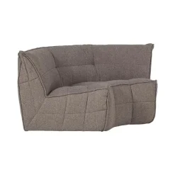 Cluster Hoekelement Bouclé Middenbruin