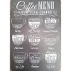Coffee Menu - metalen bord