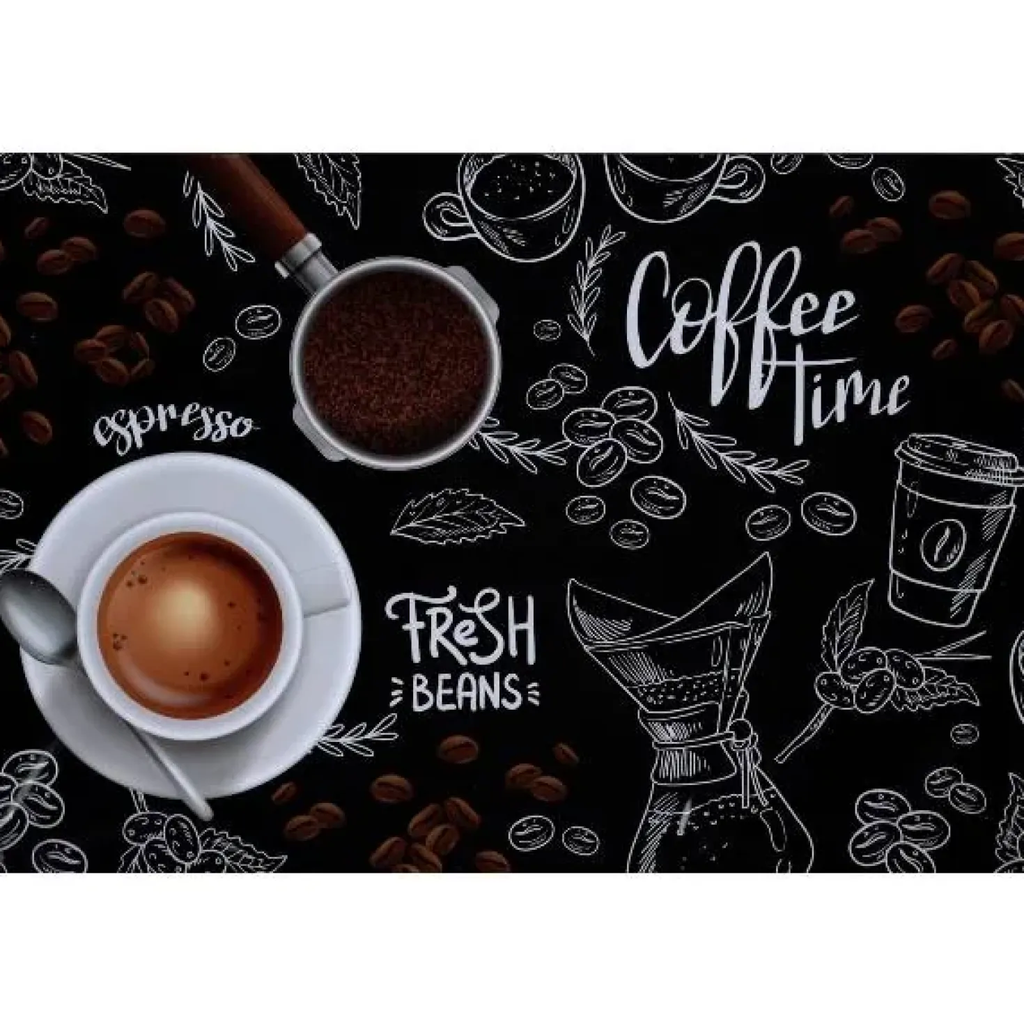 Coffee Time Fresh Beans - metalen bord