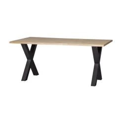 Combi-tablo Boomstamtafel eiken X-poot 180 cm