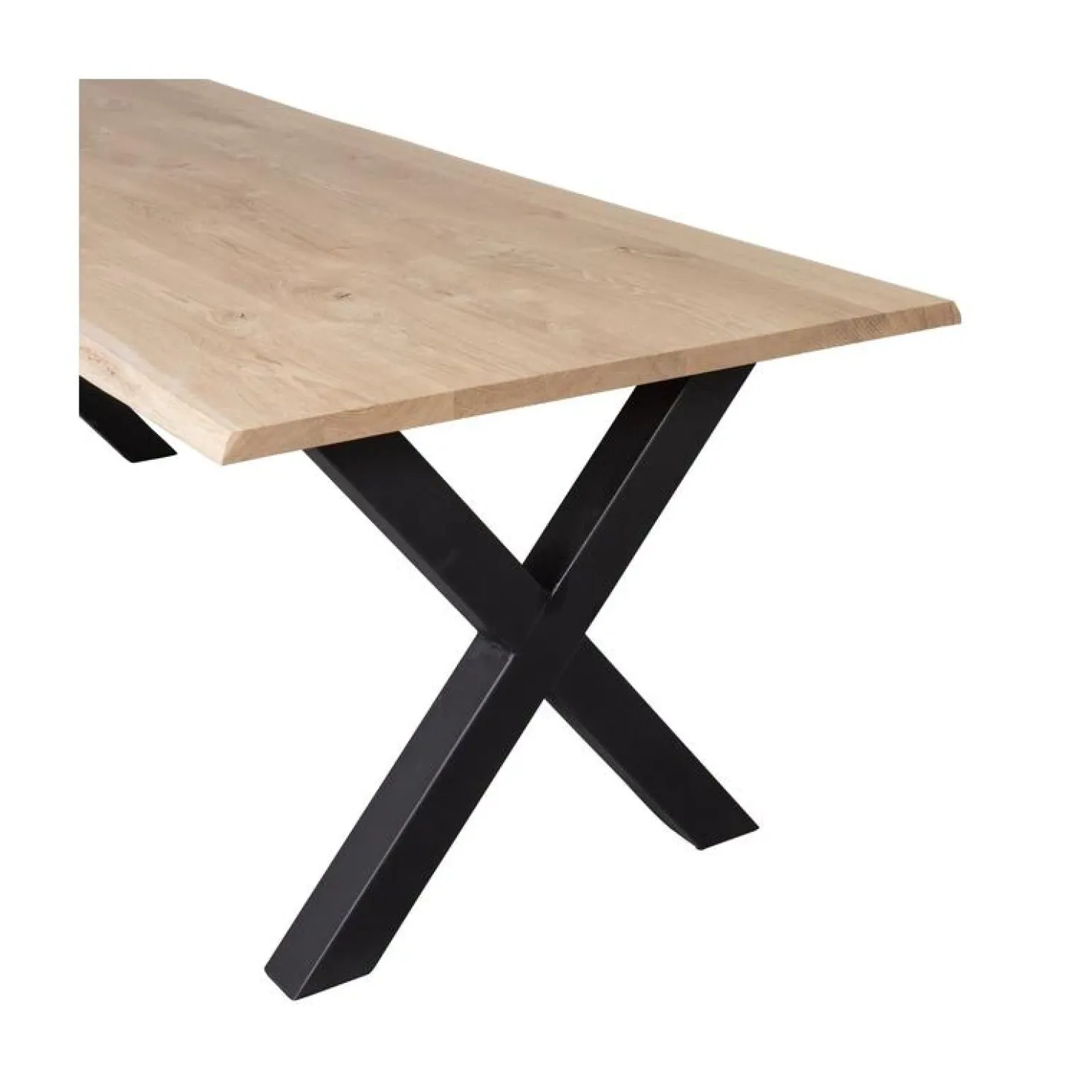 Combi-tablo Boomstamtafel eiken X-poot 180 cm
