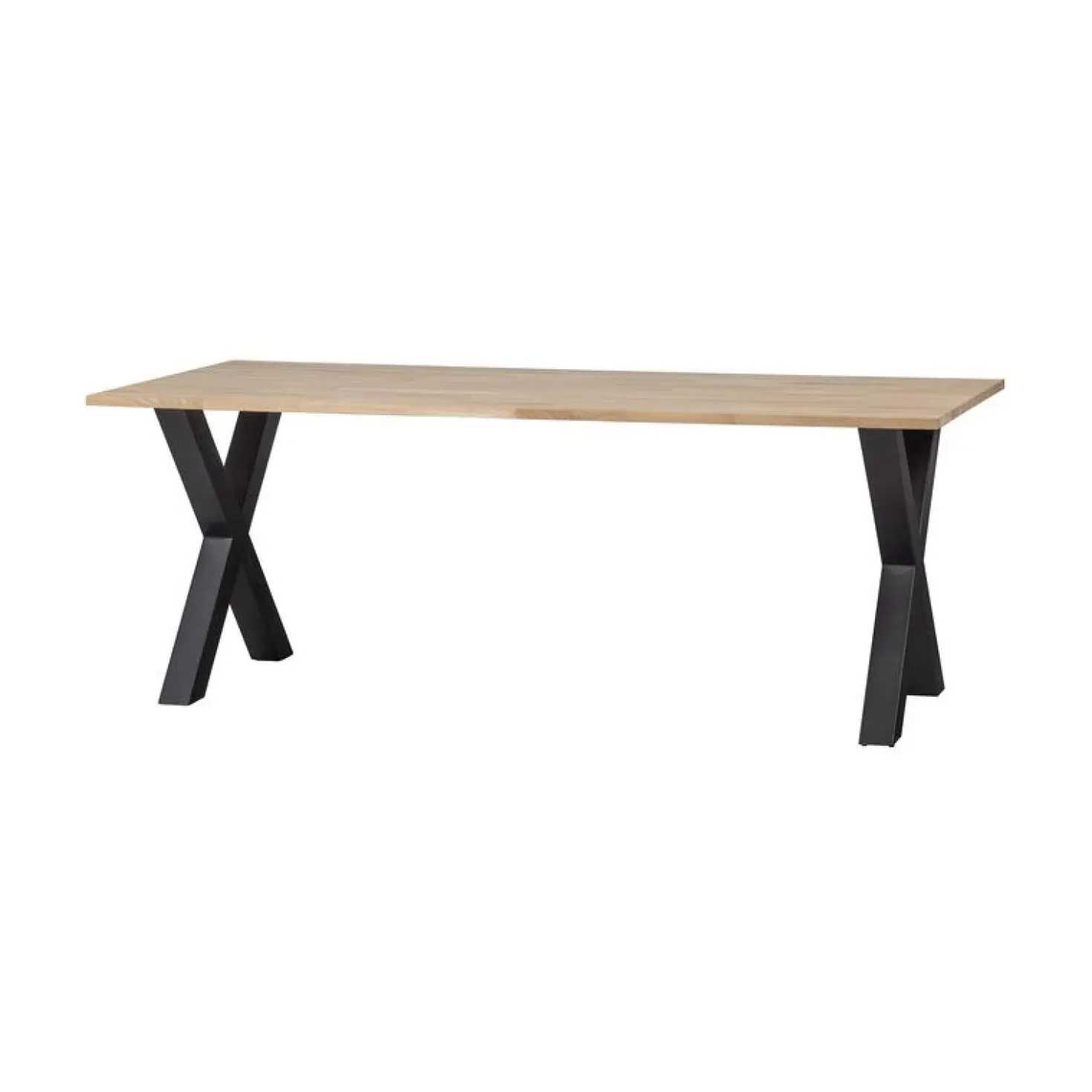 Combi-tablo Eettafel eiken X-poot 200 cm
