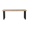 Combi-tablo Eettafel mango visgraat U-poot 180 cm