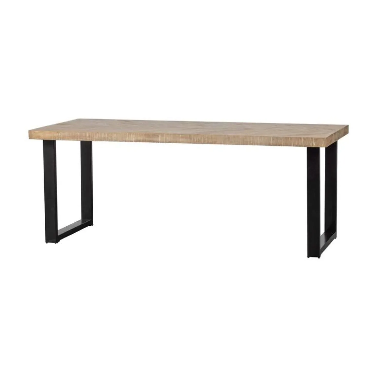 Combi-tablo Eettafel mango visgraat U-poot 180 cm