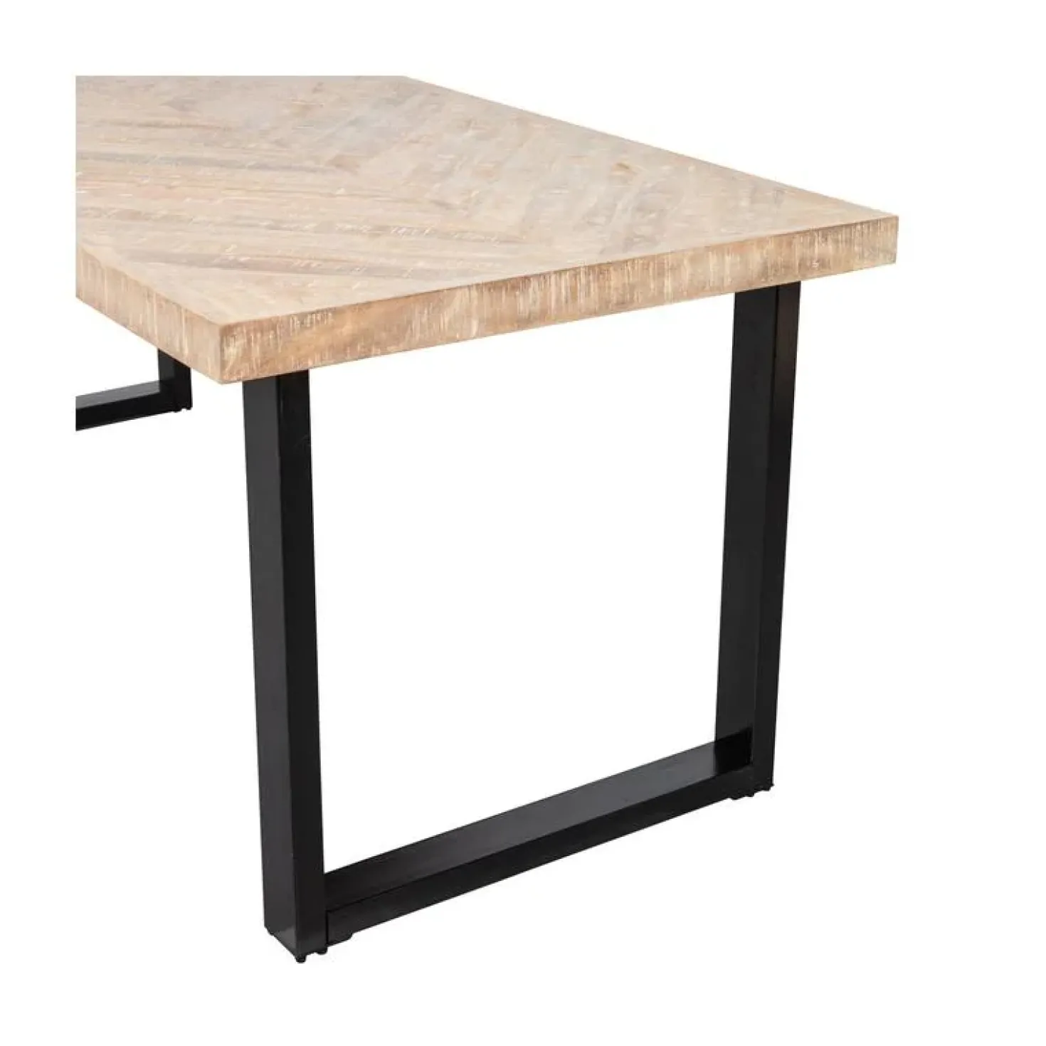 Combi-tablo Eettafel mango visgraat U-poot 180 cm