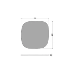Combi-tablo Eettafel organisch essen mist 3-poots 130 cm