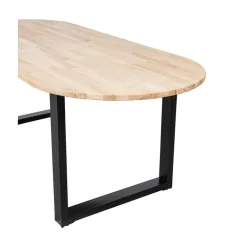 Combi-tablo Eettafel ovaal eiken U-poot 220 cm