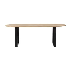 Combi-tablo Eettafel ovaal eiken U-poot 220 cm