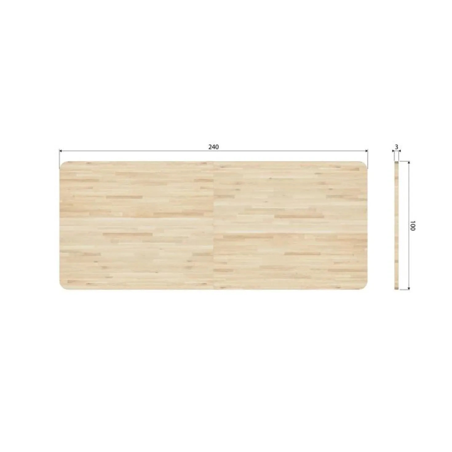 Combi-tablo XL Eettafel eiken Drenthe poot 240 cm
