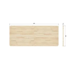 Combi-tablo XL Eettafel eiken Zeeland poot 240 cm
