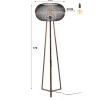 Conli Vloerlamp 3-poots Zwart nikkel