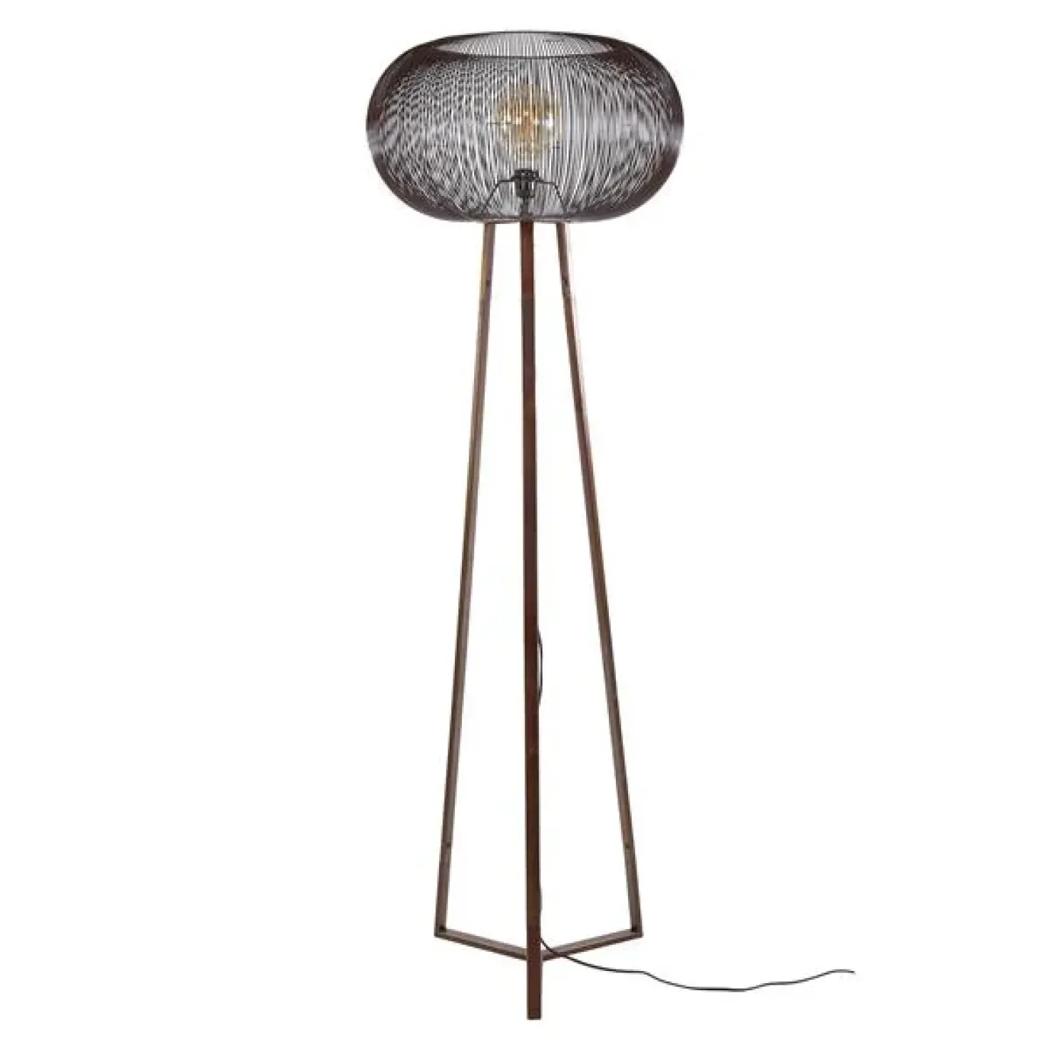 Conli Vloerlamp 3-poots Zwart nikkel