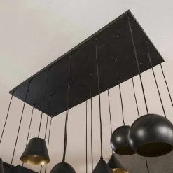 Conor 18-lichts Hanglamp XXL zwart