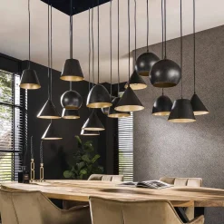 Conor 18-lichts Hanglamp XXL zwart