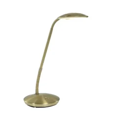 Coraline 1-lichts Bureaulamp Messing