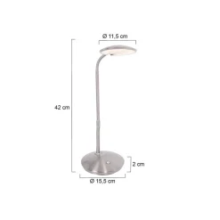 Coraline 1-lichts Bureaulamp Staal