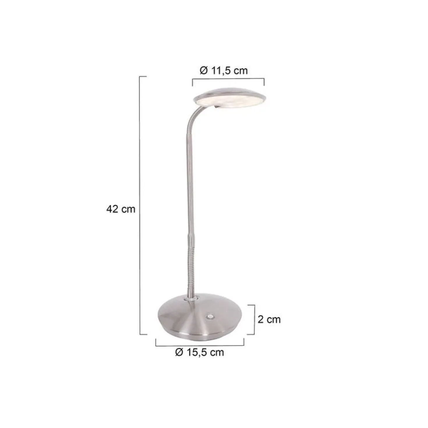 Coraline 1-lichts Bureaulamp Staal