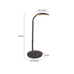 Coraline 1-lichts Bureaulamp Zwart