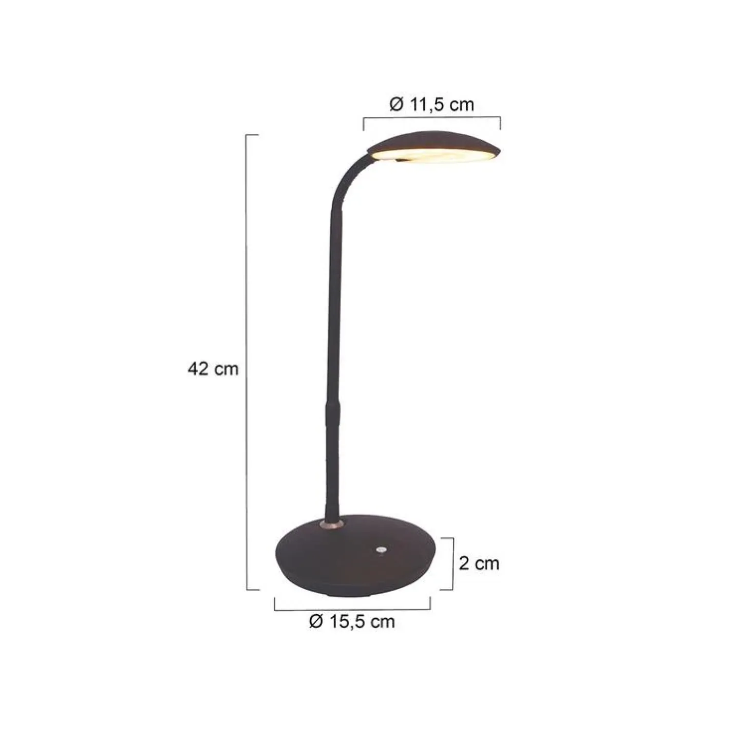 Coraline 1-lichts Bureaulamp Zwart
