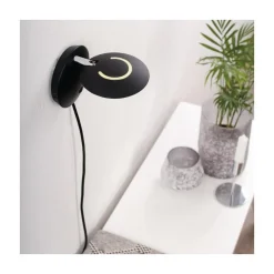 Coraline 1-lichts Wandlamp Zwart