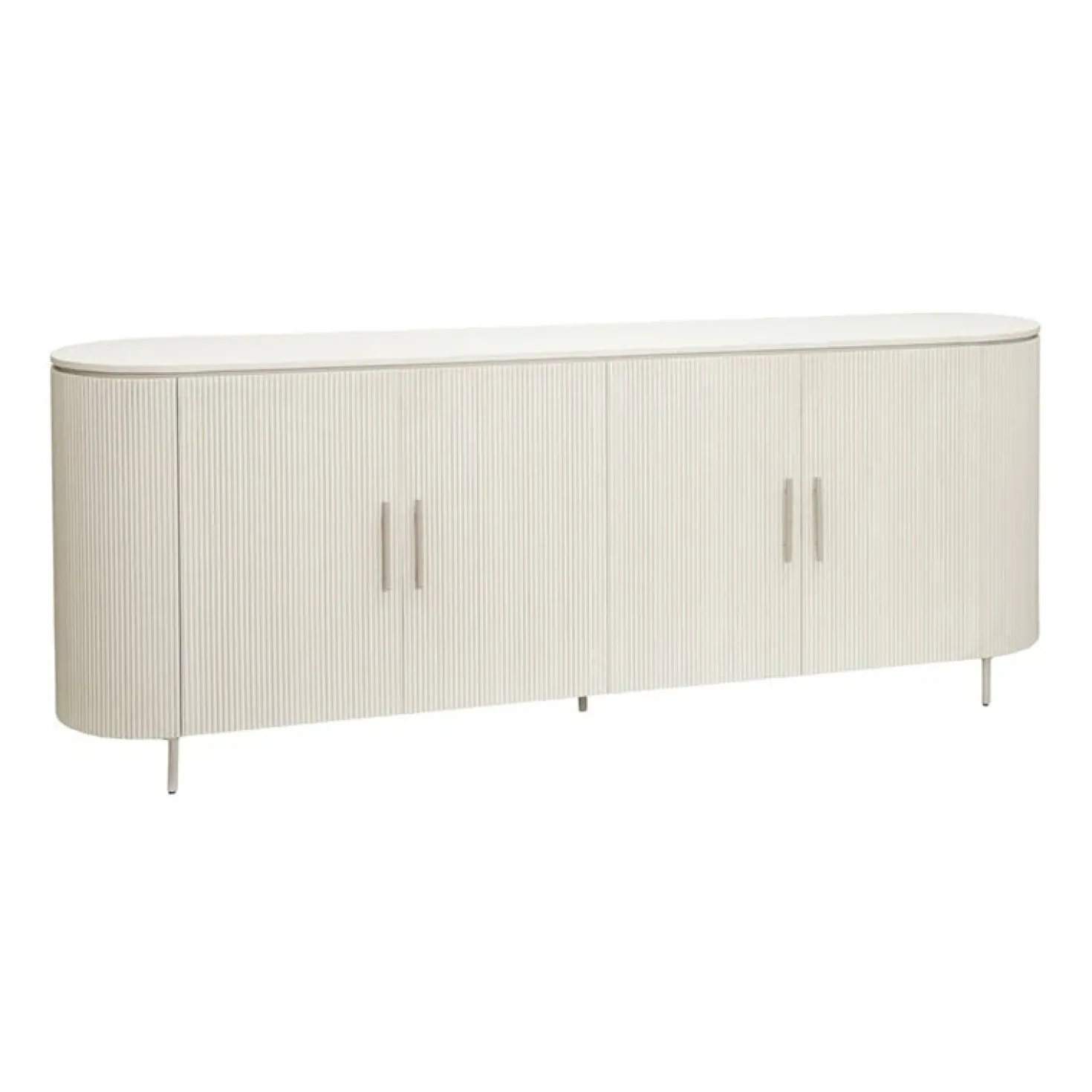 Corbetta dressoir 4 deurs wit/grijs met betonlook finish 210cm