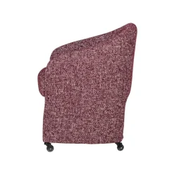 Cordo Eetkamerstoel Met wielen Bordeauxrood