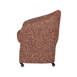 Cordo Eetkamerstoel Met wielen Roestbruin