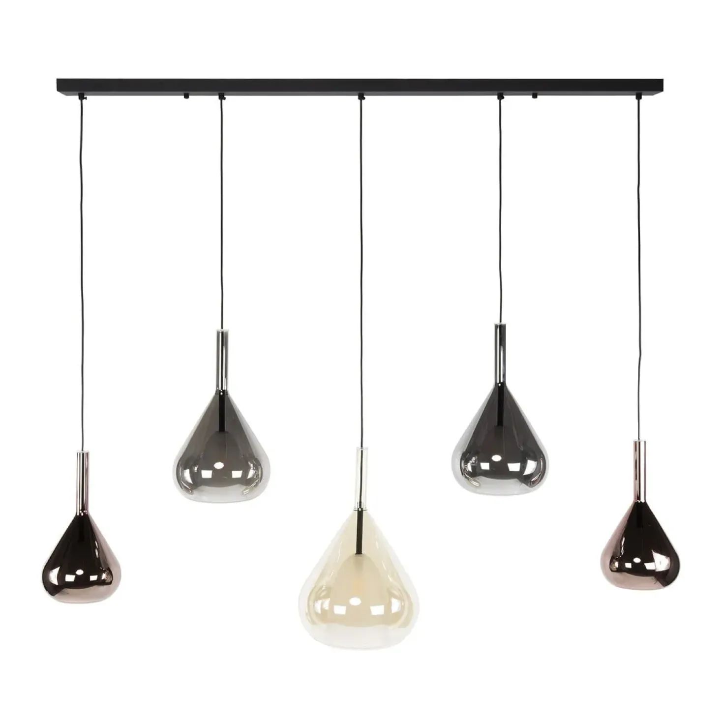 Corrado 5-lichts Hanglamp Meerkleurig