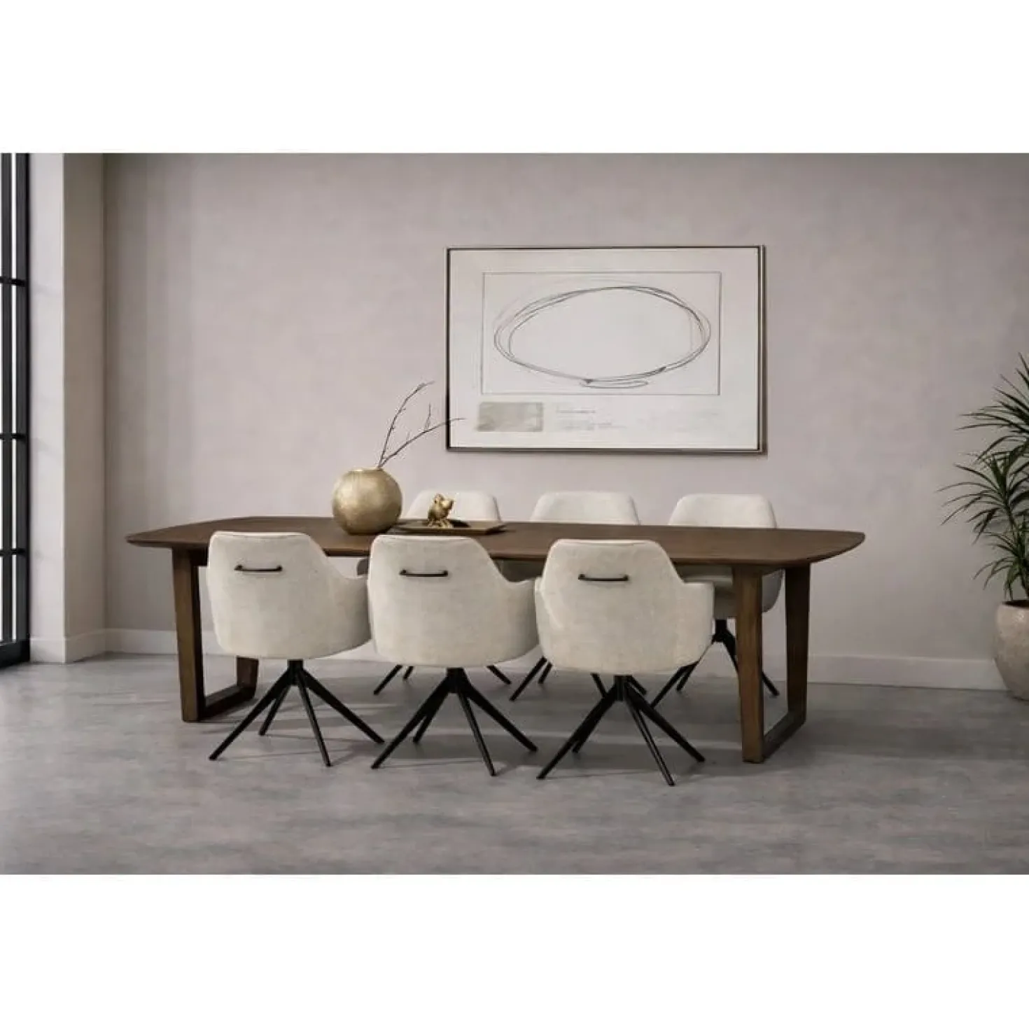 Cortez Eettafel Deens ovaal walnoo 270 cm