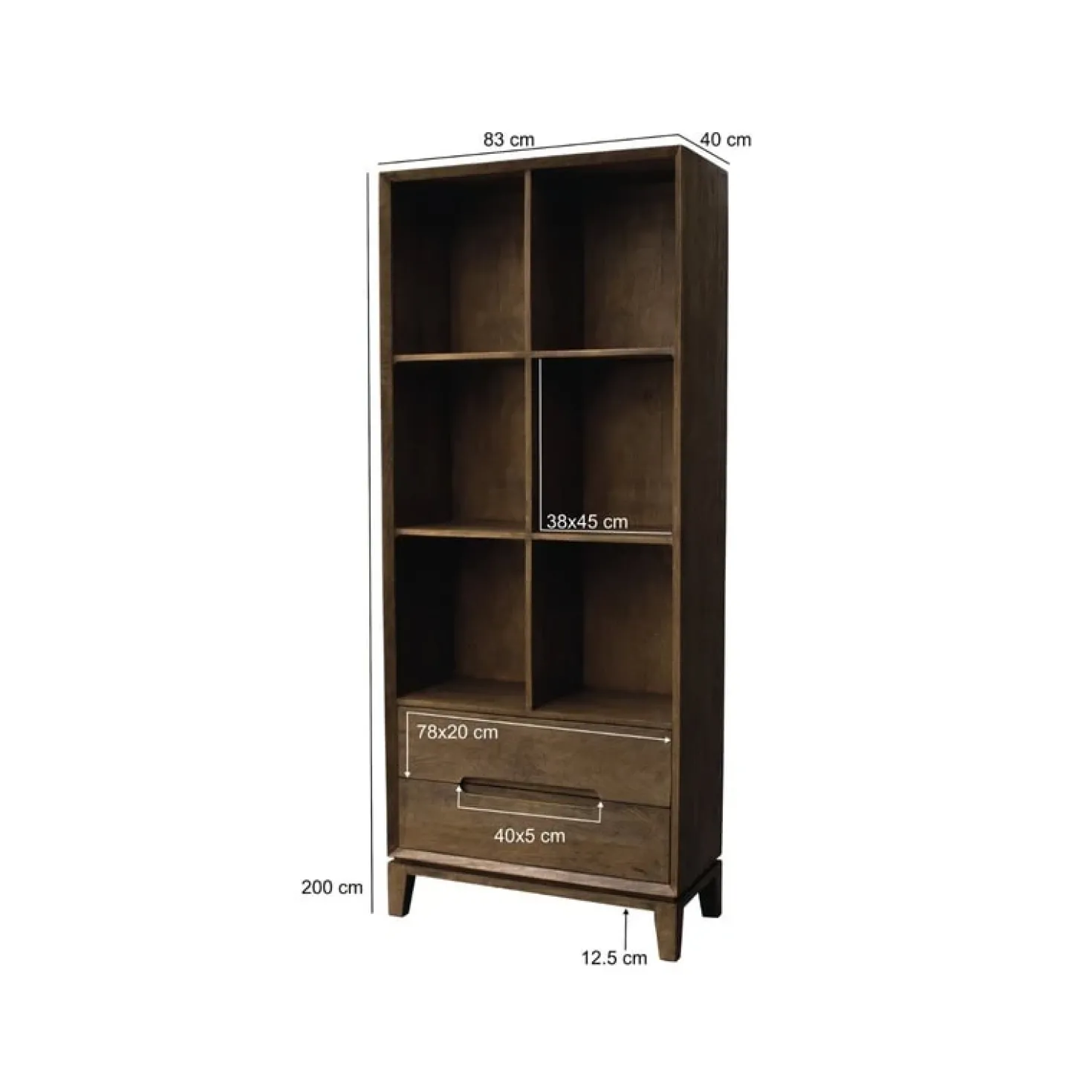 Cortez Vakkenkast walnoot 83 cm